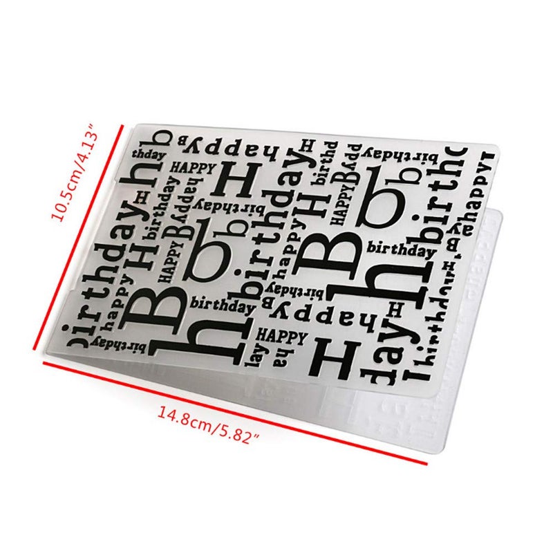 arriettycraft Happy Birthday Plastic Embossing Folder for Card Making, Journaling,Scrapbooking DIY Album Paper Crafts - Image 5
